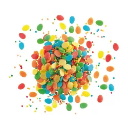 Scatter decor eggs and nonpareils colorful