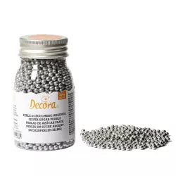 Zuckerperlen Silber Klein, 100 g