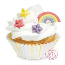 Zuckerdeko "Regenbogen und Sterne"