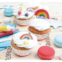 "Decorazione di zucchero "Arcobaleno e stelle