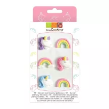Decorations "Unicorn and Rainbow" in sugar