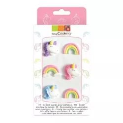 Decorations "Unicorn and Rainbow" in sugar