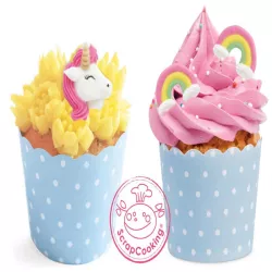 decorazione di zucchero "Unicorno e arcobaleno" scrapcooking