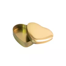 Boîte à biscuits coeur or, 123 x 120 x 30 mm