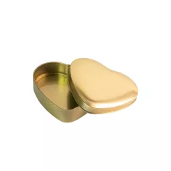 Boîte à biscuits coeur or, 123 x 120 x 30 mm