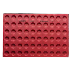 Tappetino in silicone Perforato rotondo Ø 4 cm, 60 forme