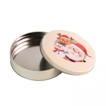 Boîte à biscuits Salutations d'hiver ronde Ø 180 x 40 mm