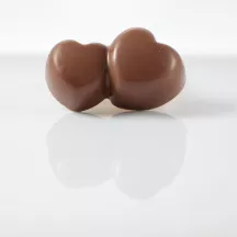 Praline mold double heart, 20 pralines