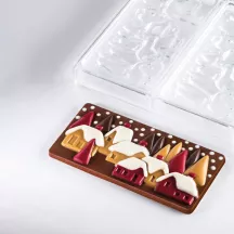 Chocolate bar mold Christmas village