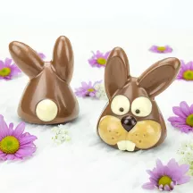 3D chocolate mold bunny head, 4 pieces