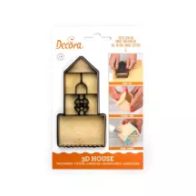 Cookie cutter 3D Gingerbread house, 6.5 x 12.5 cm