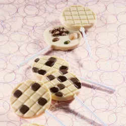 Chocolate mold for round lollipops, 8 pieces