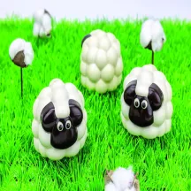 3D chocolate mold Wolly the sheep, 6 pieces