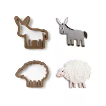 Cookie cutter donkey & sheep, set of 2