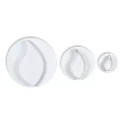 Set d'emporte-pièces Feuilles courbes, 3 pièces