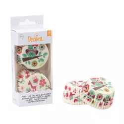 Pirottino per cupcake Gufo e Giraffa, 36 pezzi