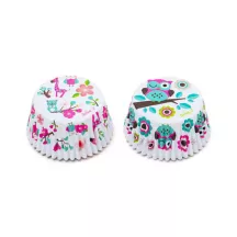 Pirottino per cupcake Gufo e Giraffa, 36 pezzi