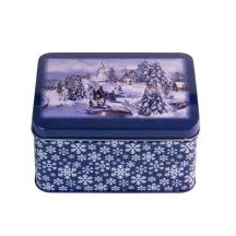 Boîte à biscuits paysage d'hiver, 143 x 102 x 83 mm