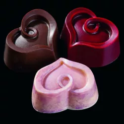 Praline mold heart "Romantic", 30 pralines - 1299 30 pieces
