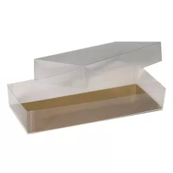 Transparente Pralinen- & Macaron-Verpackung 20.1 x 8.3 x 3.4 cm
