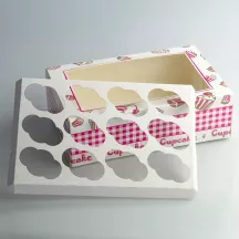 boîte à 12 mini cupcakes avec insert