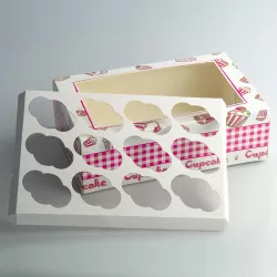 Scatola per 12 mini cupcake con inserto