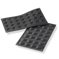 Silicone mold hemispheres Ø 2.5 cm, 28 pieces