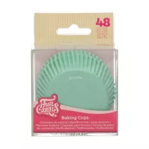 Moules à cupcakes vert menthe - 48 pièces