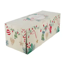 Christmas log box polar "Joyeuses fêtes" - Choice of sizes