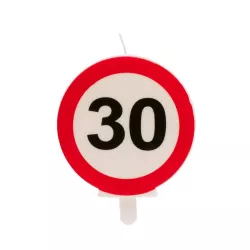 Verbotstafel Kerze 30 Jahre