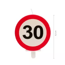 Panneau d'interdiction Bougie 30 ans