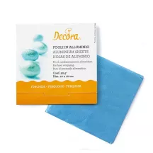 Petites feuilles d'emballage en aluminium Turquoise
