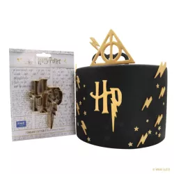 Emporte-pièce logo Harry Potter HP, acier inoxydable, doré