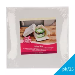 Boîte à gâteaux blanche 30 x 30 x 15 cm, 25 pièces