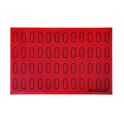 Perforated baking mat for mini éclairs, pre-marked