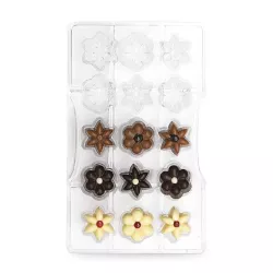 Flower praline mold, 15 pralines