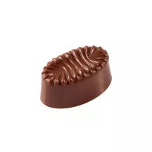 Moule à pralines en polycarbonate, ovale, 30 corps creux - 1343 3 mm
