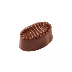 Polycarbonate praline mold, oval, 30 hollow bodies - 1343 3 mm