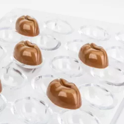 Pralinenform Kaffeebohnen naturgetreu, 24-teilig