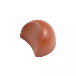 Polycarbonate praline mold half-moon ball, 24 pieces