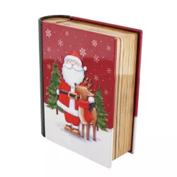 Boîte à biscuits Santa Claus avec renne 118 x 100 x 38 mm