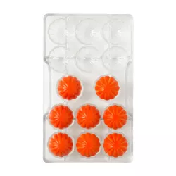 Fine pumpkin praline mold, 14 pralines