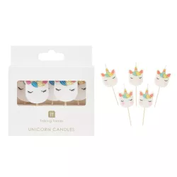 Unicorn candles, 5 pieces