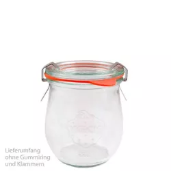 WECK Bicchieri a tulipano 220 ml, set da 12 incl. coperchio in vetro