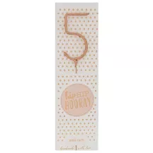Wunderkerzen - Zahl: 5 Rosegold