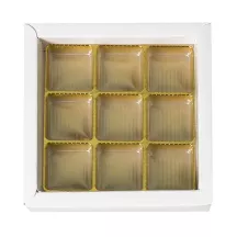 Boîte de chocolats blanche pour 9 chocolats