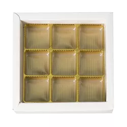 Scatola per cioccolatini bianca per 9 praline