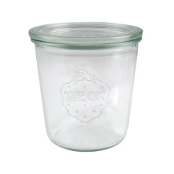 WECK Vasetti rovesciabili 580 ml, set da 6 incl. coperchio in vetro