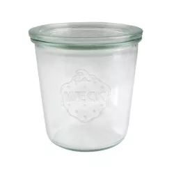 WECK Vasetti a rovescio 580 ml, set da 6 incl. coperchio in vetro