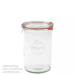 WECK Sturzgläser 1 l, 6er-Set inkl. Glasdeckel